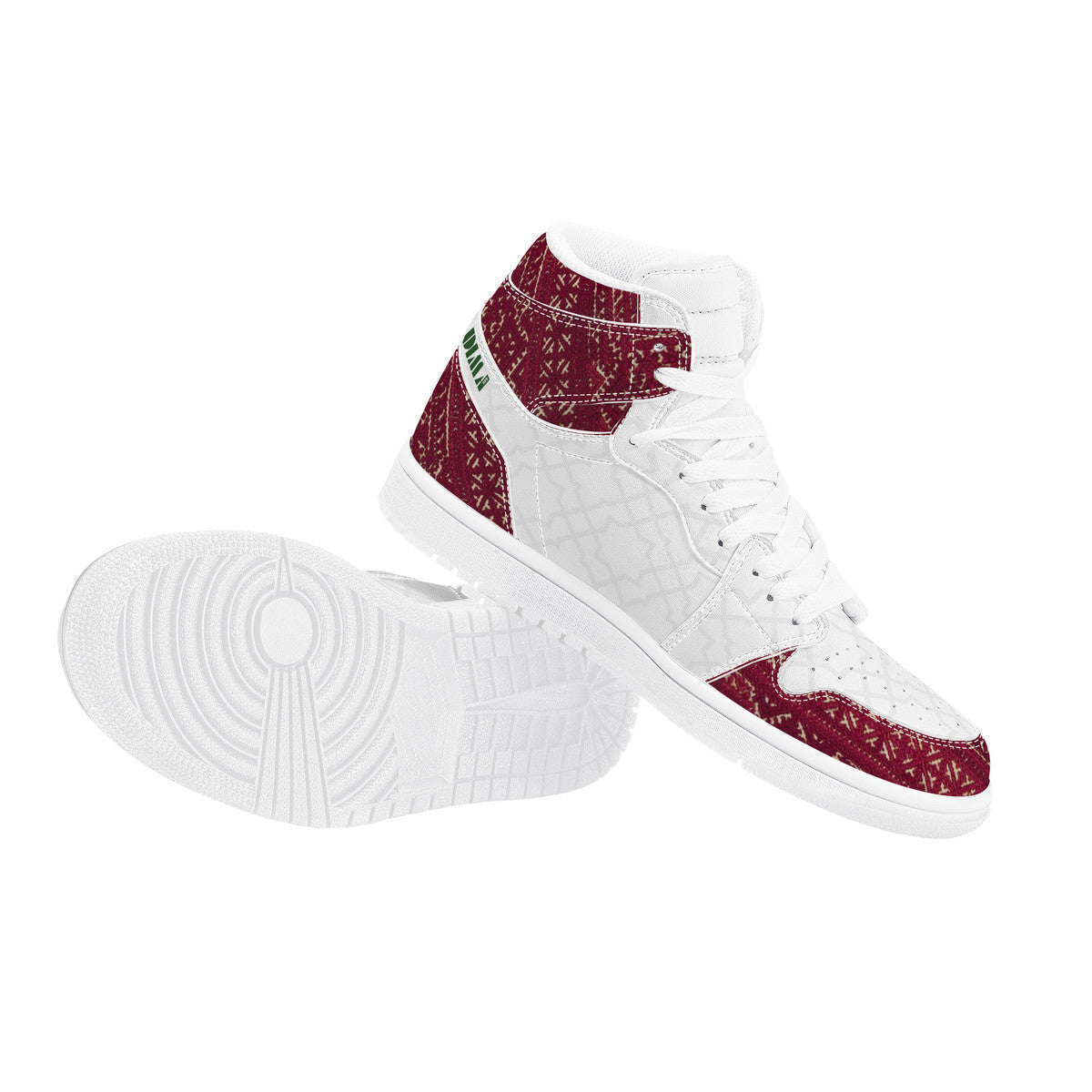 Baskets hautes AGADIR Tarz rouge & arabesk DIMA*