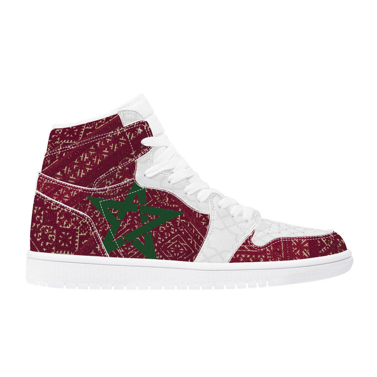 Baskets hautes AGADIR Tarz rouge & arabesk DIMA*