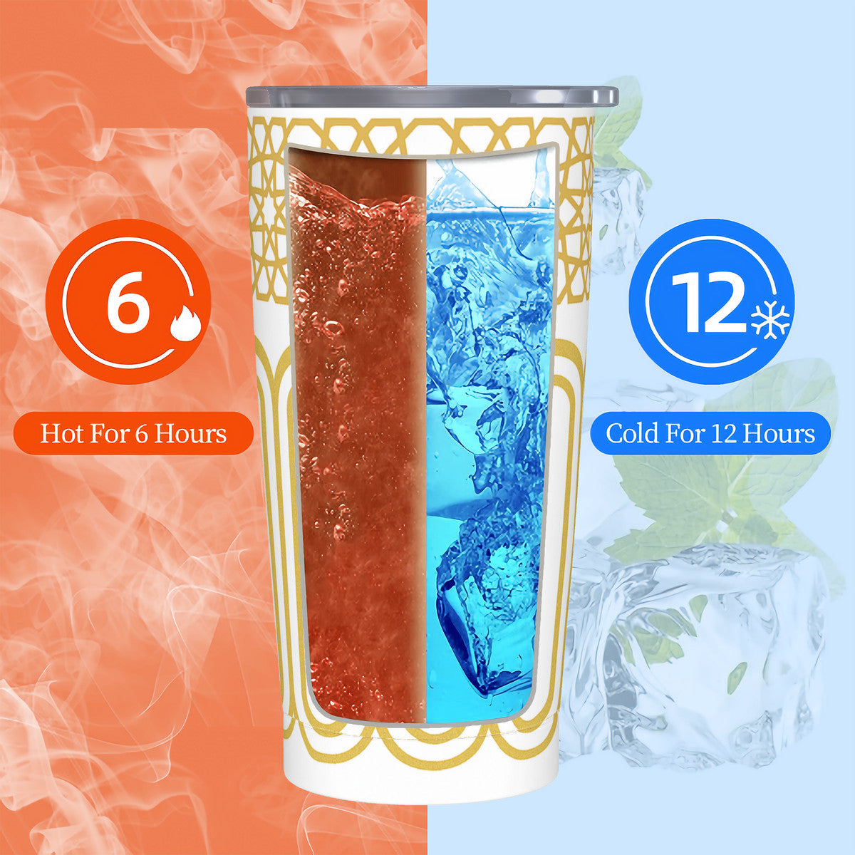 Gobelet acier inox 600 ml DIMA* (5 couleurs)