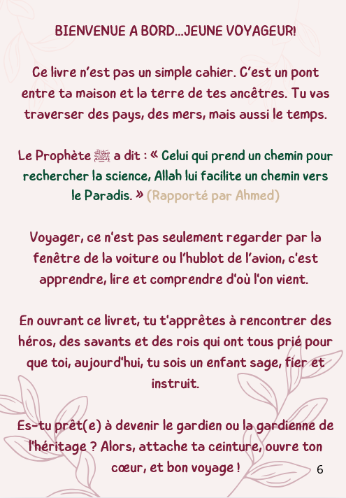 Mon Livret de Voyage : LE MAROC