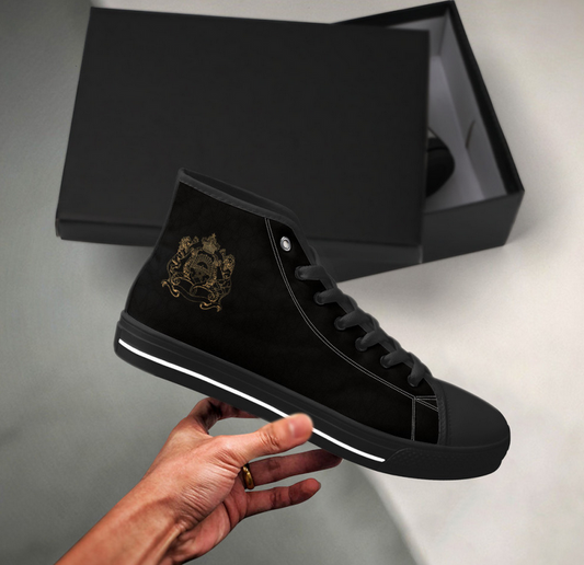 🇲🇦 Baskets tissu noir motif arabesk Malaki DIMA*