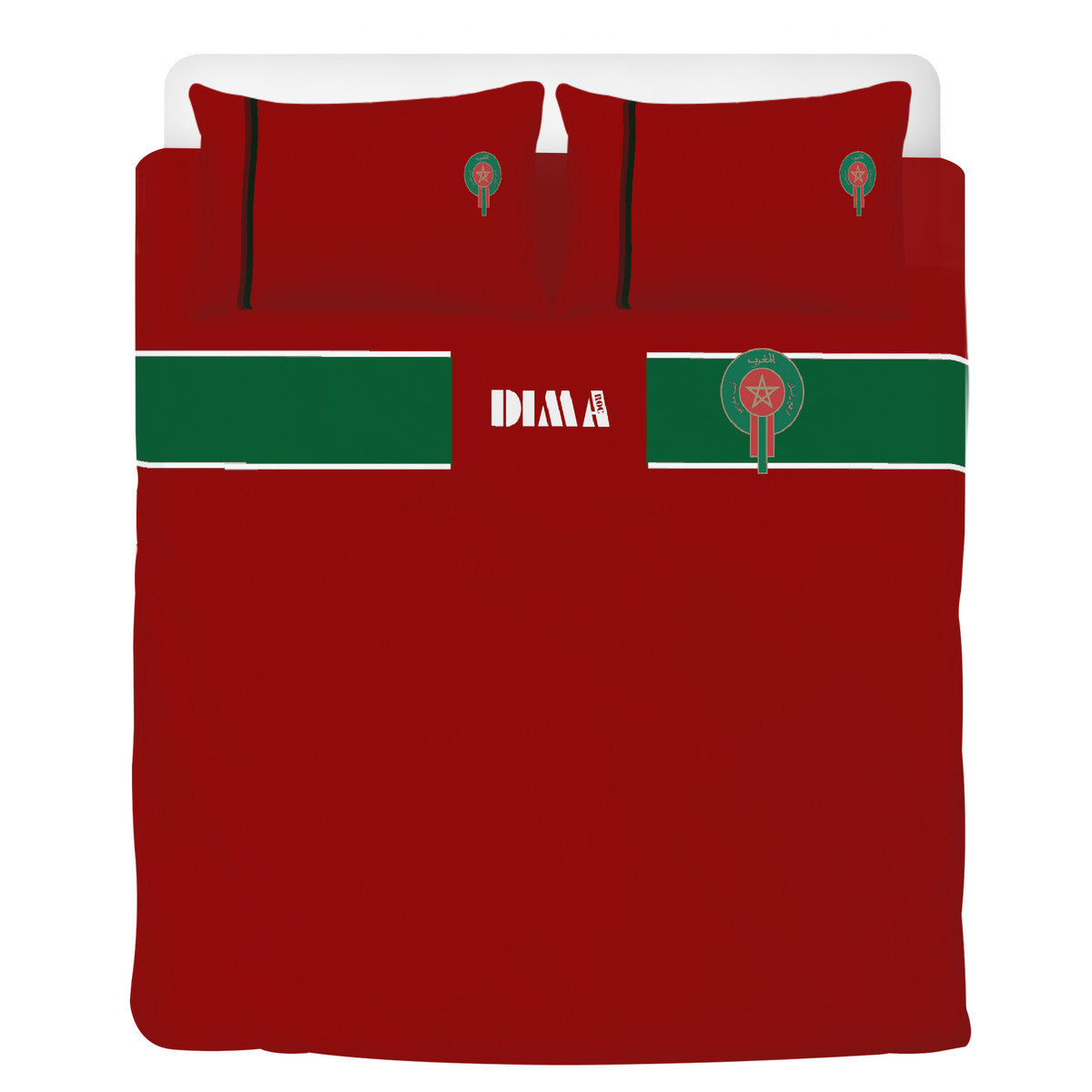 Parure de lit rouge Maroc Foot DIMA* / Taille S