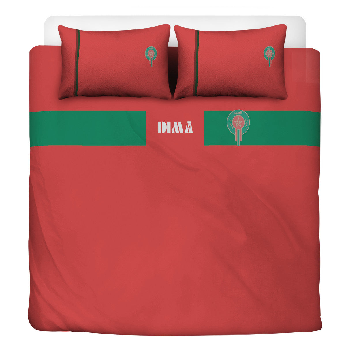 Parure de lit rouge Maroc Foot DIMA* / Taille S