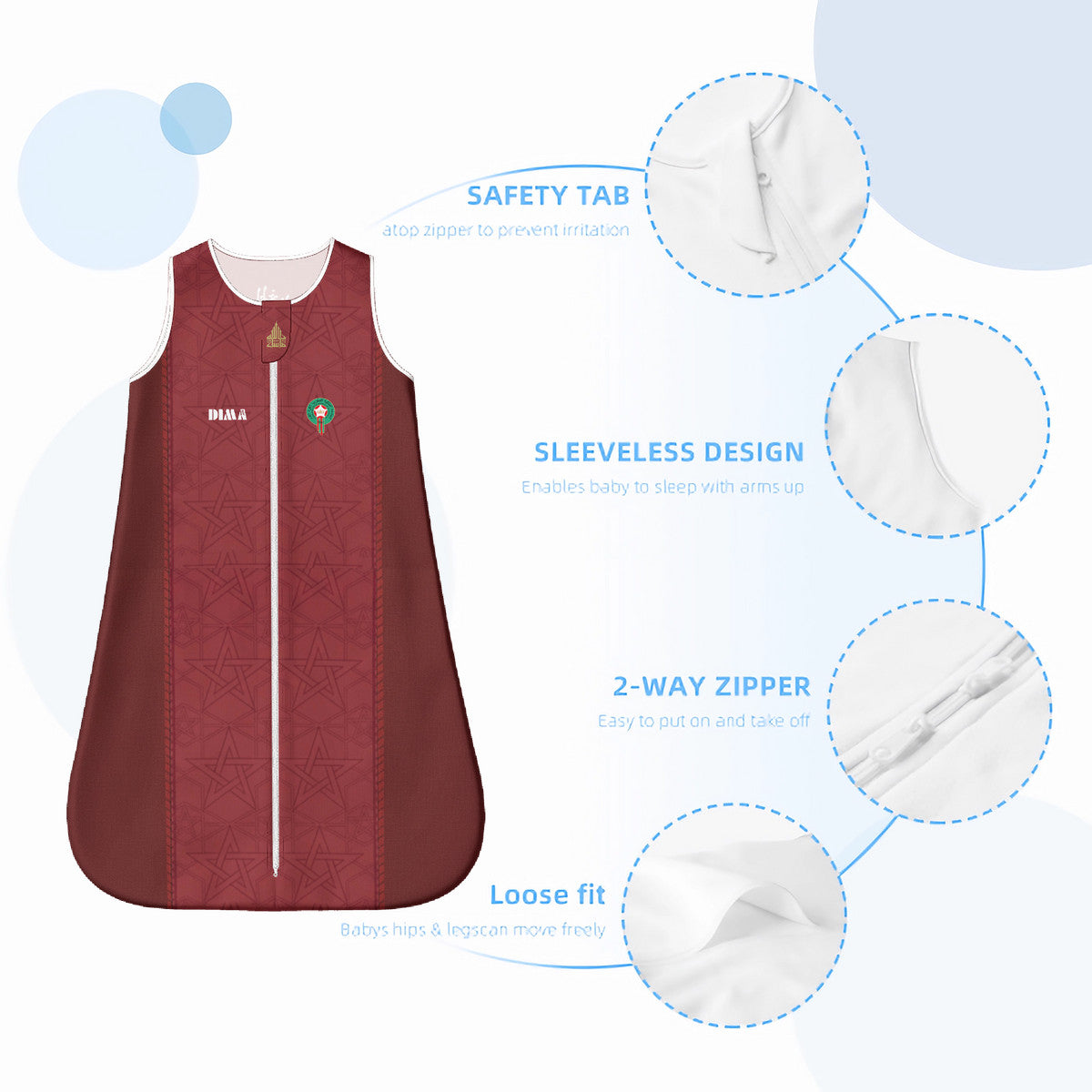 Gigoteuse bébé respirante sans manches DIMA* MAGHRIB
