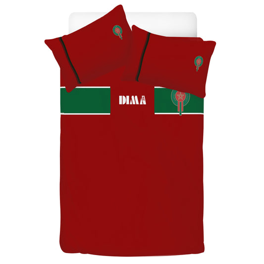 Parure de lit rouge Maroc Foot DIMA* / Taille S