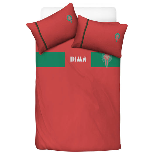 Parure de lit rouge Maroc Foot DIMA* / Taille S