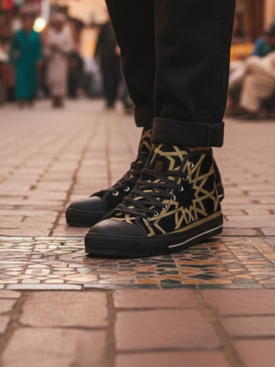 Baskets hautes noires MOUCHARABIEH DIMA*