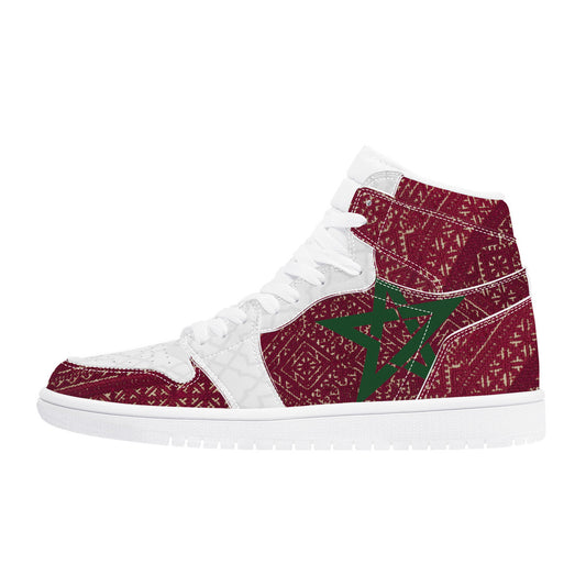 Baskets hautes AGADIR Tarz rouge & arabesk DIMA*